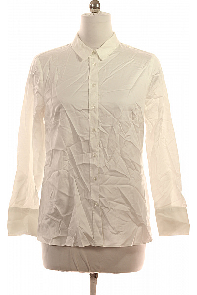 ETERNA Dámská Bavlněná Košile S Dlouhým Rukávem Elegantní Business Bílá Velikost 42