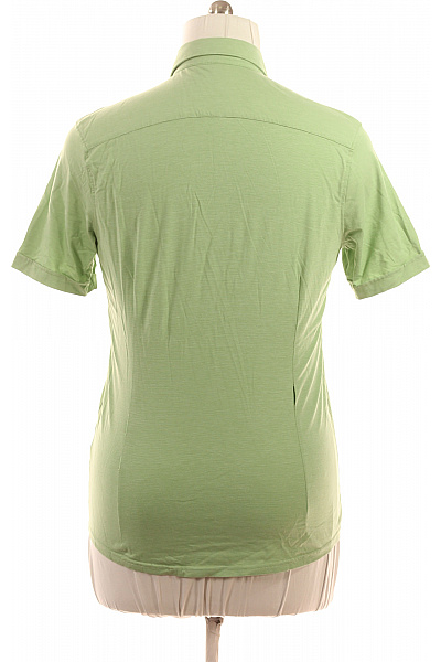 OLYMP Pánské košile krátký rukáv letní elegantní slim fit zelené lyocellové Vel. 40 | OLYMP | obrázek 3