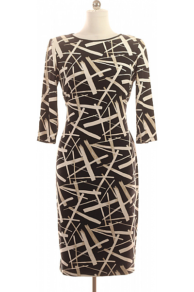 Joseph Ribkoff Černobílé pouzdrové šaty s abstraktním vzorem elegantní úpletové pod kolena Vel. 42 | Joseph Ribkoff | obrázek 2