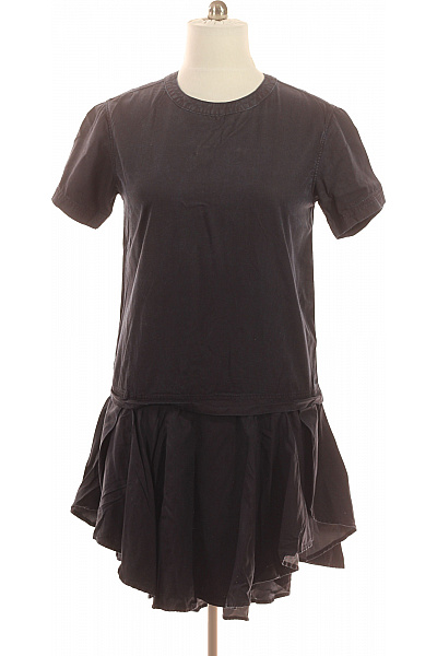 Dámské Tričkové šaty Krátké Volnočasové černé Vel. M