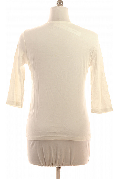 OLSEN Dámské bílé tričko s tříčtvrtečním rukávem a květinovým potiskem Velikost M | OLSEN | obrázek 2