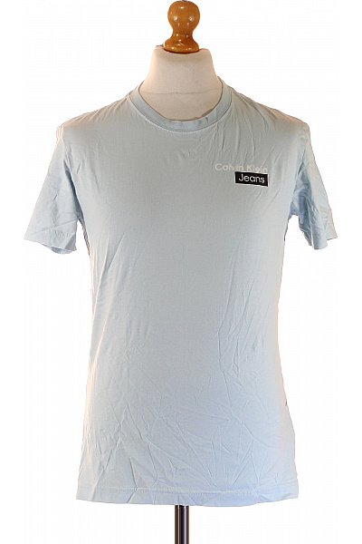 Calvin Klein Pánské světle modré tričko s krátkým rukávem a nápisem basic Vel. l | Calvin Klein | obrázek 2