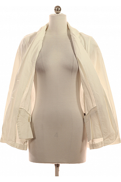 GANT Bavlněný bílý vypasovaný sako jarní ležérní jednořadé na běžné nošení Vel. 34 | GANT | obrázek 4