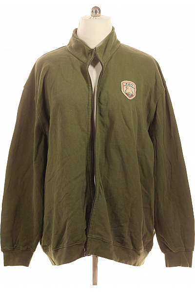 St.Moritz Zelená bavlněná mikina bez kapuce na zip s výšivkou | St.Moritz | obrázek 2