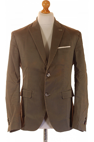 CINQUE Pánské Hnědé Sako Ležérní Jednořadé Bavlněné Na Běžné Nošení Velikost L