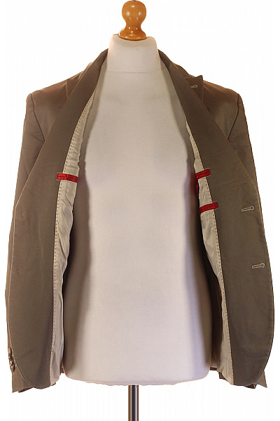 CINQUE Pánské Hnědé Sako Ležérní Jednořadé Bavlněné Na Běžné Nošení Velikost L | CINQUE | obrázek 3