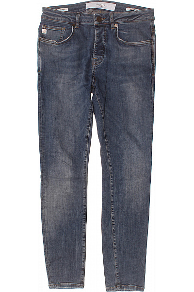 GOLDGARN Dámské Modré Strečové Slim Fit Džíny Seprané Vel. M