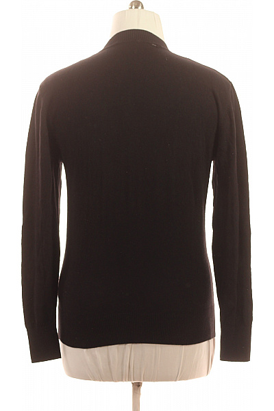 VERSACE Černý pulovr přes hlavu zlatý třpytivý nápis elegantní podzimní Vel. l | VERSACE | obrázek 2