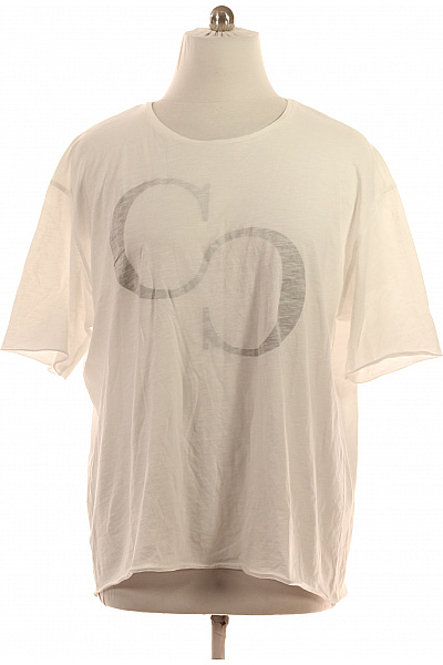 COTTON CANDY Dámské bílé tričko oversize s krátkým rukávem a kulatým výstřihem s potiskem Velikost xl | COTTON CANDY | obrázek 2