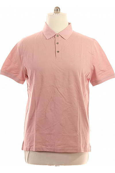 DOUGLAS HAYWARD Růžové bavlněné polo tričko s krátkým rukávem a límečkem Vel. xl | DOUGLAS HAYWARD | obrázek 2