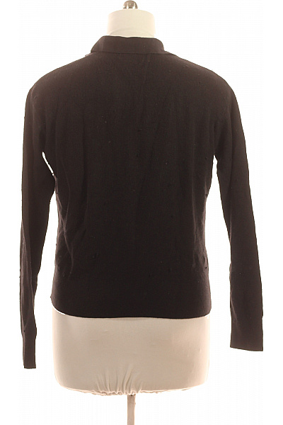 Calvin Klein Dámský černý bavlněný pulovr s límečkem do V Velikost 3XL | Calvin Klein | obrázek 2