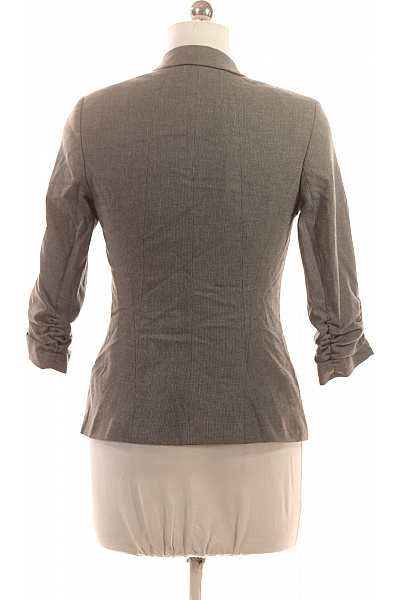 Orsay Polyesterové šedé vypasované svislé pruhy s 3/4 rukávem jednořadé business s jedním knoflíkem Vel. 38 | Orsay | obrázek 3