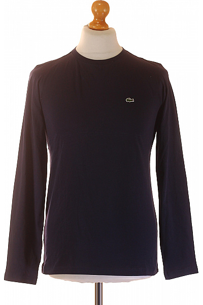 LACOSTE Dětské Chlapecké Bavlněné Tričko Dlouhý Rukáv Tmavě Modré Vel. 176 Cm