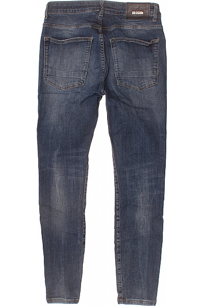GOLDGARN Dámské bavlněné modré džíny seprané slim fit s kapsami na knoflíky Vel. XS | GOLDGARN | obrázek 2