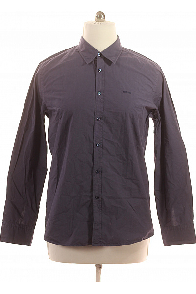 Hugo Boss Pánská Košile Dlouhý Rukáv Tmavě šedá Elegantní Business Vypasovaná Vel. Xl