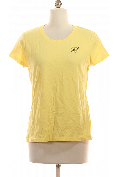 BLUGIRL Dámské žluté tričko s krátkým rukávem a výšivkou srdce Vel. S | BLUGIRL | obrázek 2