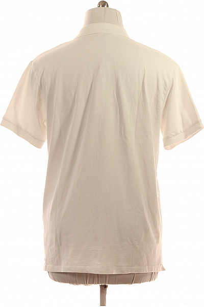 DSTREZZED Pánské bavlněné bílé polo tričko s krátkým rukávem basic Vel. 2XL | DSTREZZED | obrázek 2