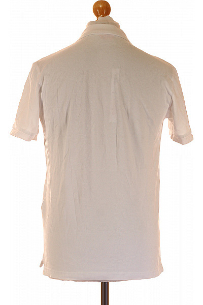 DIESEL Pánské bavlněné bílé polo tričko s krátkým rukávem a límečkem s nápisem Vel. M | DIESEL | obrázek 2