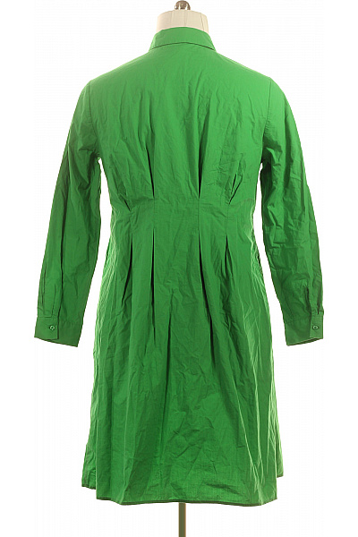 s.OLIVER Zelené dámské košilové šaty s dlouhým rukávem elegantní propínací jednobarevné Vel. XL | s.OLIVER | obrázek 2