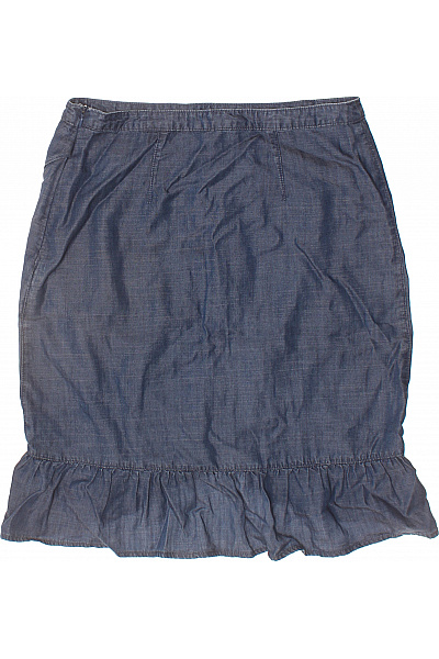 Next Dámská modrá džínové zavinovací asymetrická sukně s volánky letní Velikost EU 38 | Next | obrázek 3