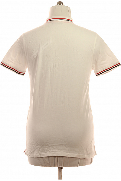 roberto cavalli Polo tričko bílé s krátkým rukávem a proužky na límci Velikost l | roberto cavalli | obrázek 2