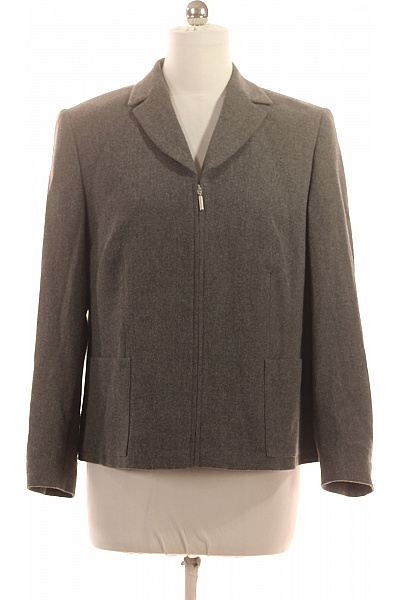 GERRY WEBER Dámský polyesterový krátký šedý elegantní kabát na zip Vel. 42 | GERRY WEBER | obrázek 2
