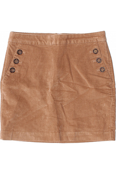 BANANA REPUBLIC Hnědá manšestrová minisukně s knoflíky a kapsami Velikost EU 4 | BANANA REPUBLIC | obrázek 2