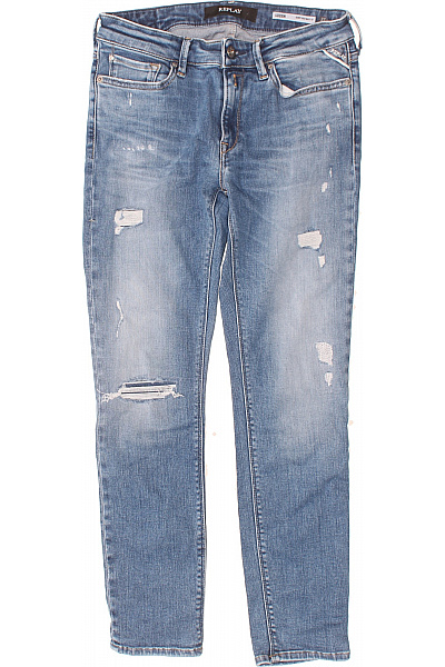 REPLAY Roztrhané Dámské Džíny Modré Vel. 27