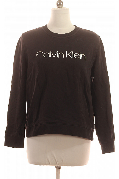 Calvin Klein Dámská černá Mikina Calvin Klein Přes Hlavu S Dlouhým Rukávem Streetwear Velikost XXL
