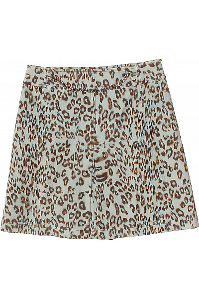 Laurel Dámská vlněná mini sukně leopardí vzor světle modrá hnědá Vel. EU 36 | Laurel | obrázek 2