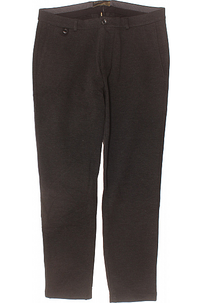 bugatti Pánské bavlněné tmavě šedé úpletové ležérní rovné kalhoty s knoflíky Velikost 42 | bugatti | obrázek 2