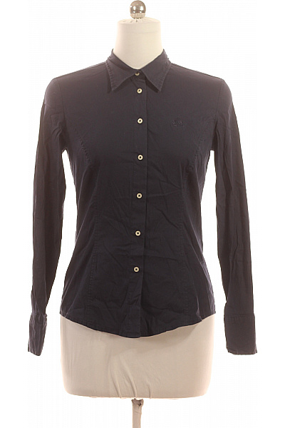 Dámská bavlněná tmavě modrá košile slim fit s dlouhým rukávem Vel. m | Unimoda | obrázek 2