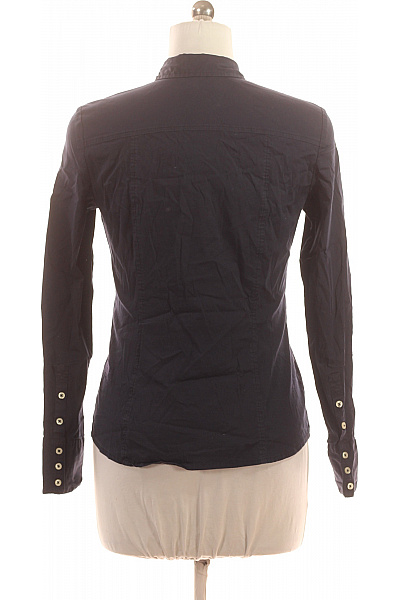 Dámská bavlněná tmavě modrá košile slim fit s dlouhým rukávem Vel. m | Unimoda | obrázek 3