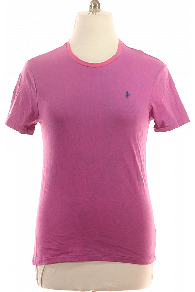 Ralph Lauren Dámské růžové basic tričko s krátkým rukávem a výšivkou Velikost L | Ralph Lauren | obrázek 2