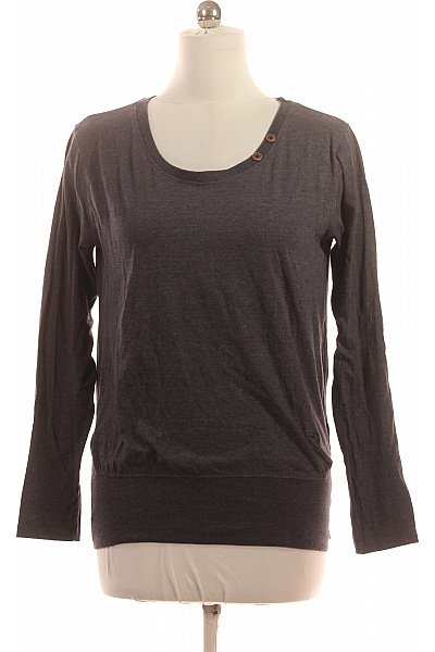 Dámské tričko s dlouhým rukávem šedé jednobarevné basic Velikost L | Unimoda | obrázek 2