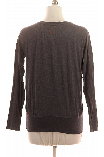 Dámské tričko s dlouhým rukávem šedé jednobarevné basic Velikost L | Unimoda | obrázek 3