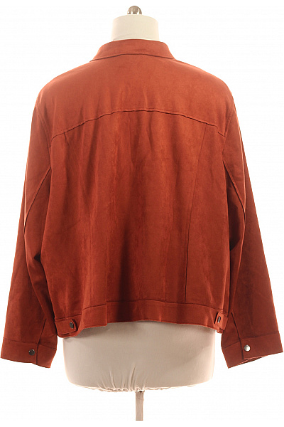 SAMOON Dámská oranžová semišová bunda košilová moderní Velikost 54 | SAMOON | obrázek 2