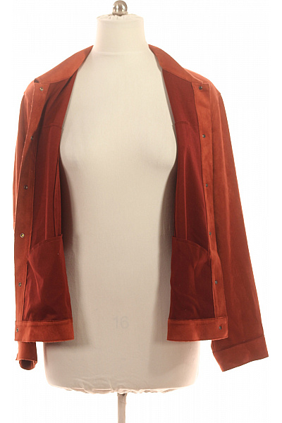 SAMOON Dámská oranžová semišová bunda košilová moderní Velikost 54 | SAMOON | obrázek 3