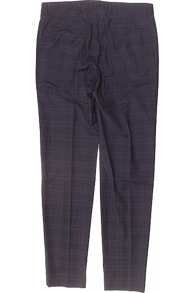 Společenské Pánské Kalhoty Modré Second hand Vel. 40 | Unimoda | obrázek 3