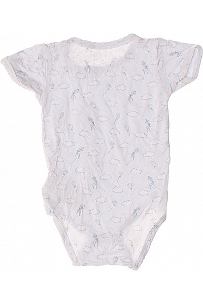 FIXONI Dětské body s potiskem balónků a mráčků, krátký rukáv, viskóza Velikost 68 | FIXONI | obrázek 2