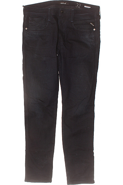 REPLAY Dámské Bavlněné Tmavě Modré Džíny Strečové Slim Fit Kapsy Vel. 32