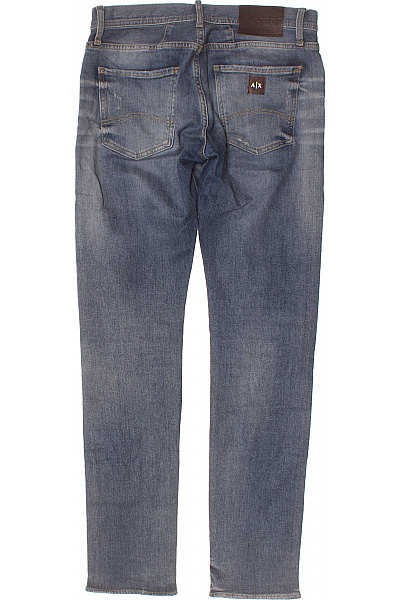 ARMANI Pánské Modré Džíny Vintage Pruhované S Kapsami Rovné Vel. 31 | ARMANI | obrázek 2