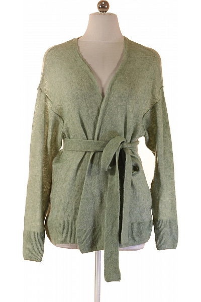 Zelený Zavinovací Pletený Kardigan Dámský Vel. S