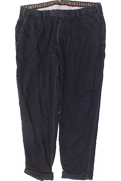 BALDESSARINI Pánské Tmavě Modré Volnočasové Chinos S Puky Ležérní Vel. L