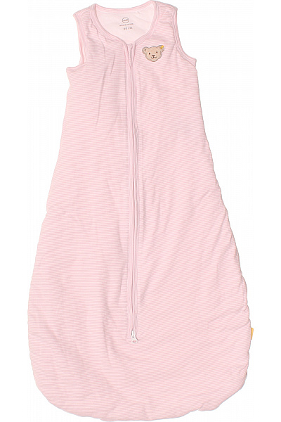 Steiff Dupačky Dětské Růžové Pruhované Letní Bez Rukávů Zip Velikost 90