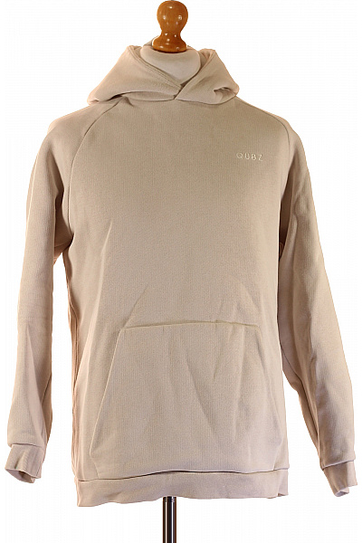 Bavlněná jednobarevná mikina s kapucí a klokaní kapsou béžová Velikost L | Unimoda | obrázek 2