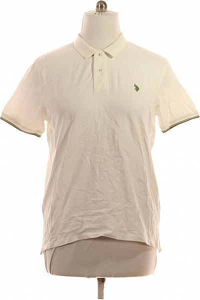 U.S.POLO ASSN. Polo Tričko Bílé S Krátkým Rukávem A Výšivkou Velikost XXL