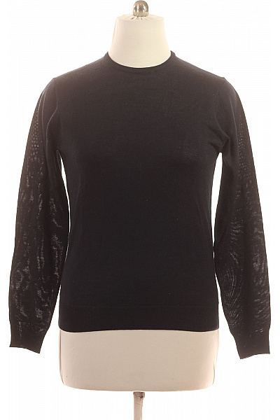 Cavallo Černý tenký lněný akrylový pulovr vzorovaný s dlouhým rukávem Vel. L | Cavallo | obrázek 2