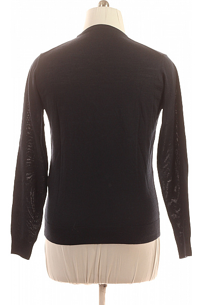 Cavallo Černý tenký lněný akrylový pulovr vzorovaný s dlouhým rukávem Vel. L | Cavallo | obrázek 3