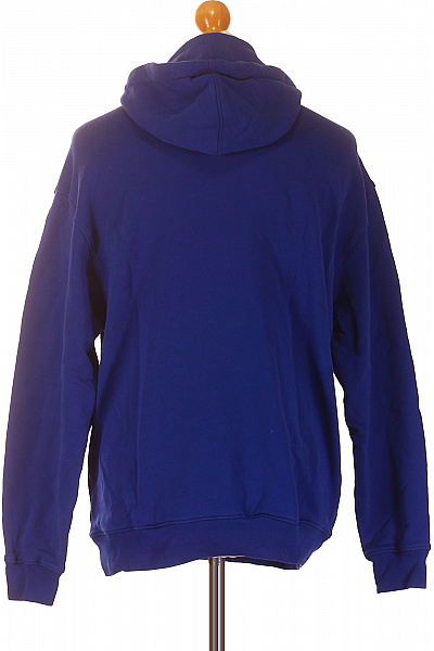 MOSCHINO Pánská bavlněná modrá mikina s kapucí a barevným potiskem streetwear Velikost 46 | MOSCHINO | obrázek 2